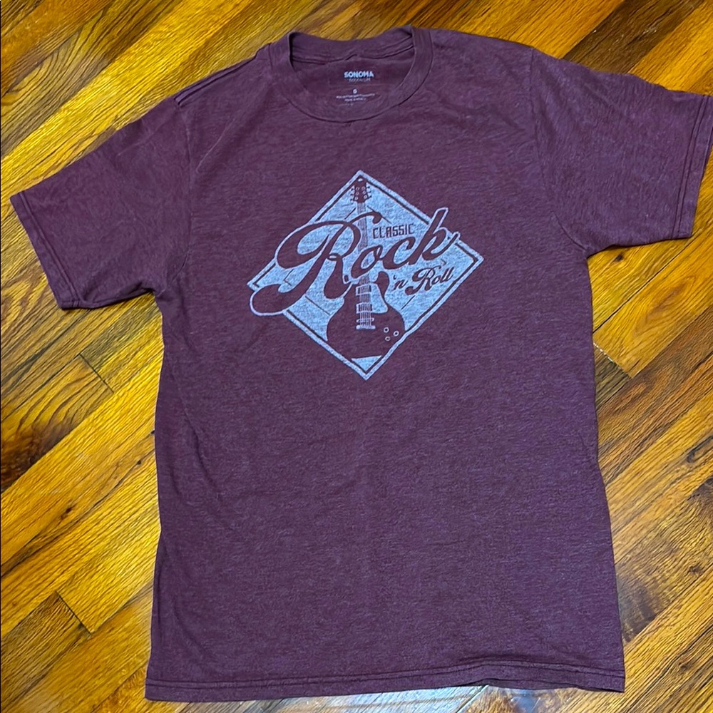 Maroon Graphic Rock T-Shirt